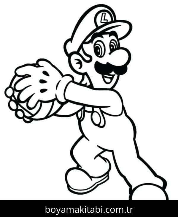 Luigi boyama sayfası – PDF indir, sevimli karakter