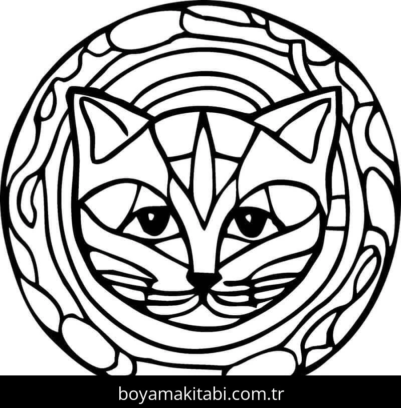 Mandala boyama sayfası #117 – sanatsal çalışma, aile ile vakit geçirme
