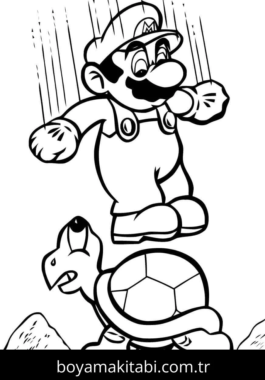 Mario boyama sayfası #154 – yaratıcı sanat çalışması, eğlenceli etkinlik