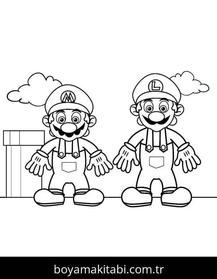 Mario boyama sayfası #178 – ilkokul öğrencileri için, hayal gücünü besler
