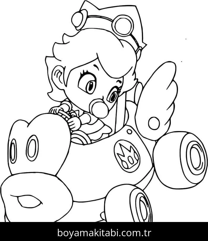 Mario Kart boyama sayfası – yaratıcılık, eğlenceli etkinlik