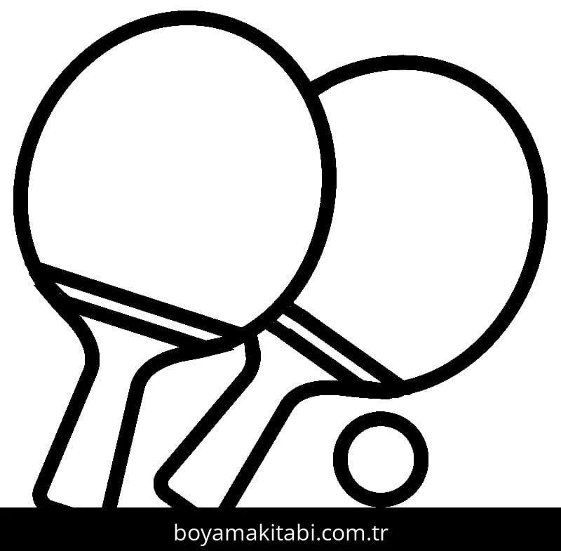 Masa Tenisi boyama sayfası #13 – hayal gücünü besler, tamamen ücretsiz