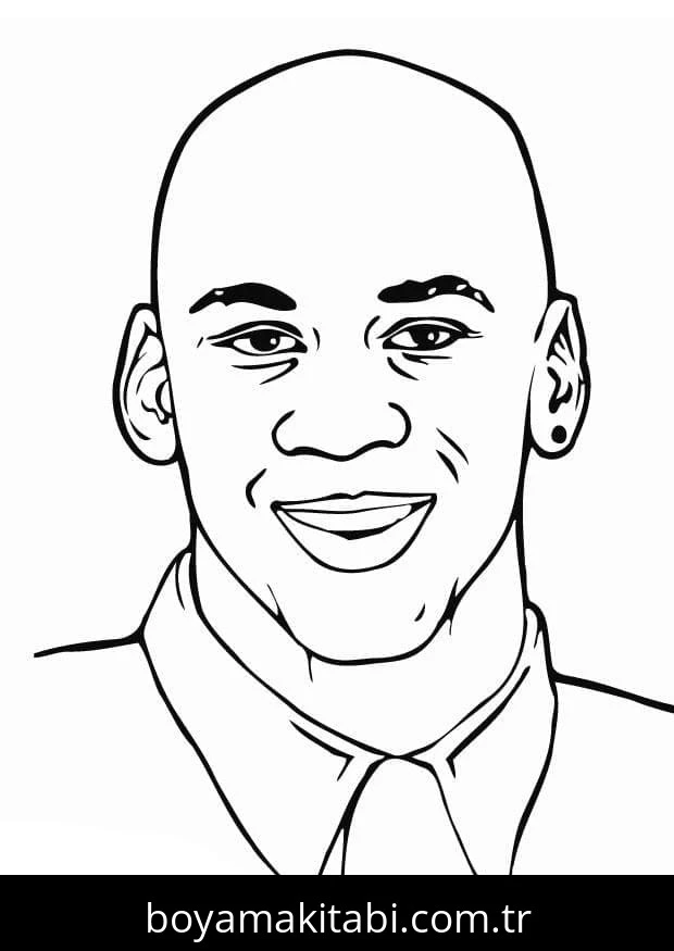 Michael Jordan boyama sayfası – PDF indir, sevimli karakter