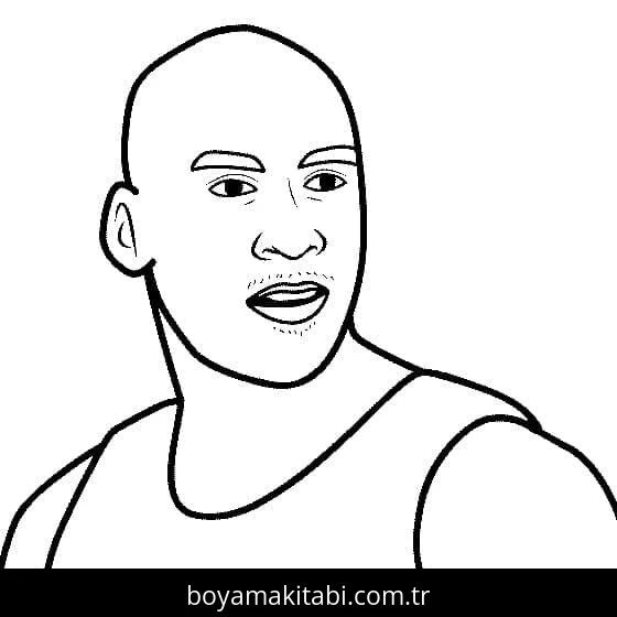 Michael Jordan boyama sayfası – keyifli zaman, renkli çizimler