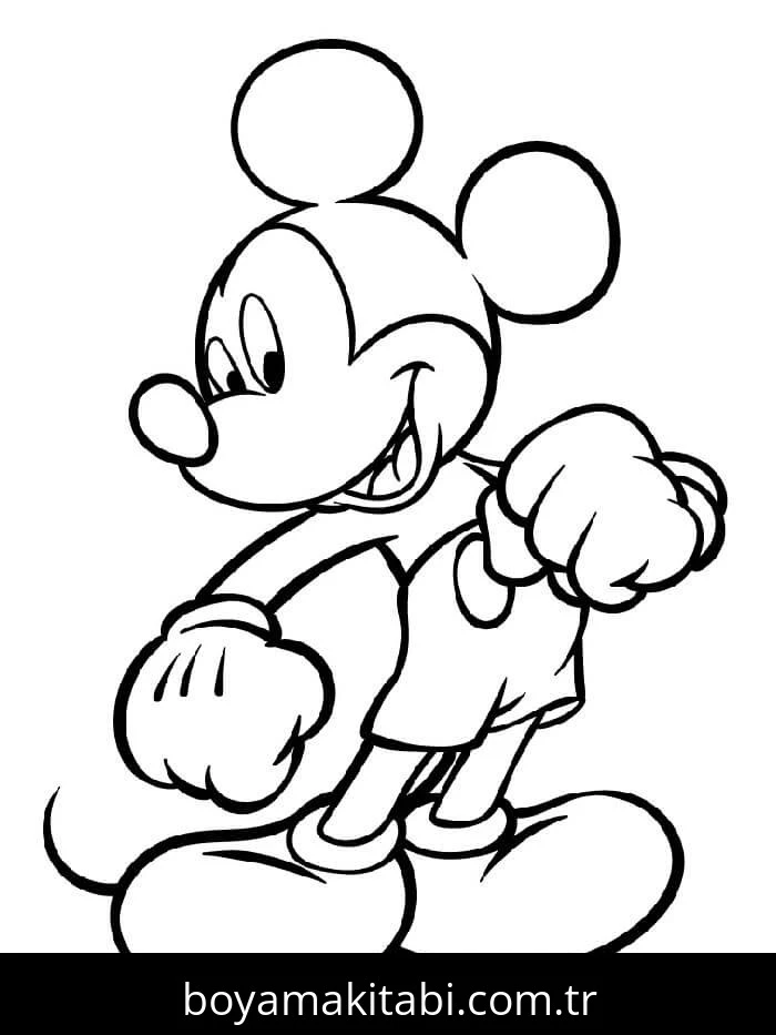 Mickey Mouse (Miki Fare) boyama sayfası – yaratıcılık, eğlenceli etkinlik
