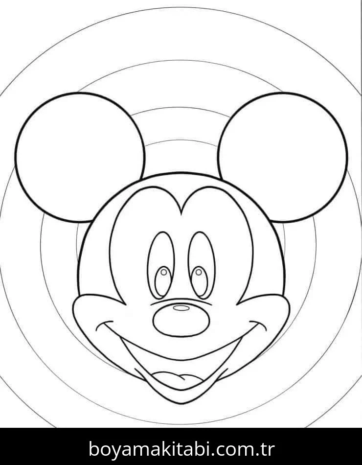 Mickey Mouse (Miki Fare) boyama sayfası – PDF indir, sevimli karakter