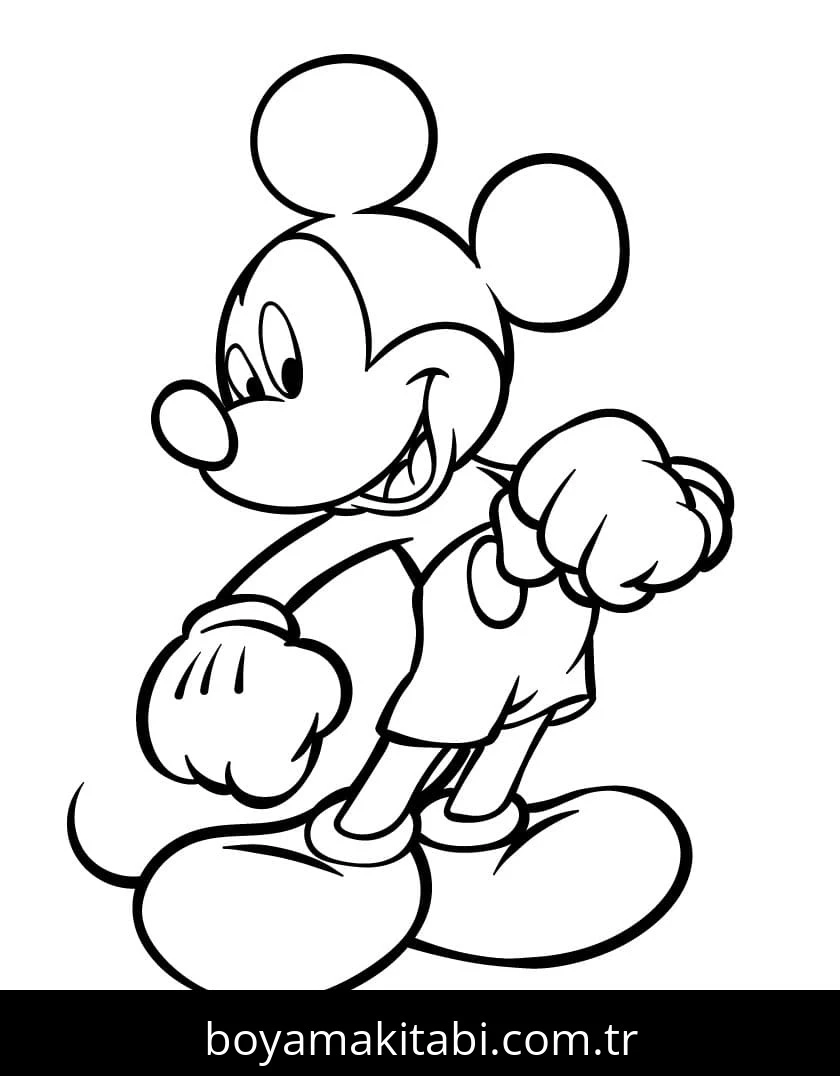 Mickey Mouse (Miki Fare) boyama sayfası – çocuklar için, çizgi film temalı