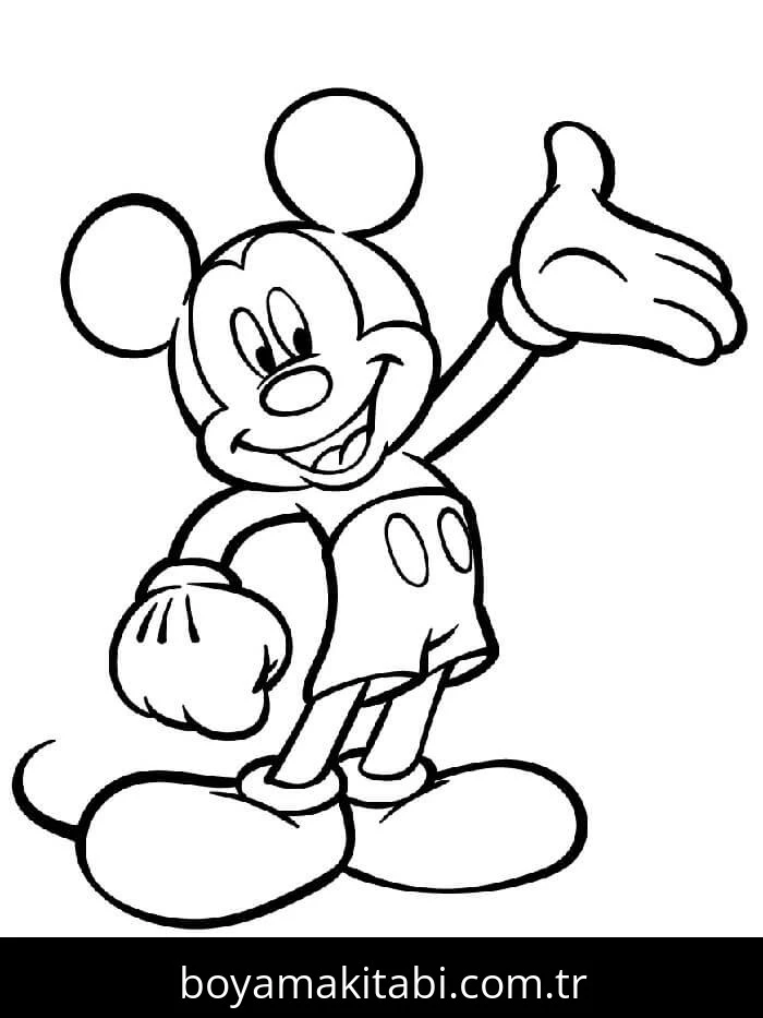 Mickey Mouse (Miki Fare) boyama sayfası – boyama etkinliği, çocuk aktivitesi