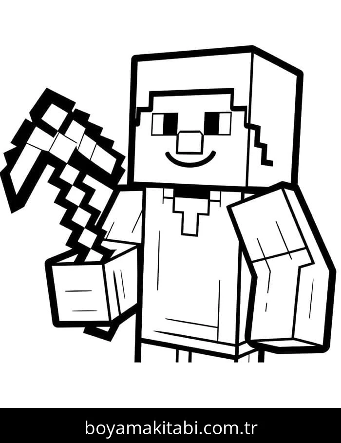 Minecraft boyama sayfası #273 – motor becerileri destekler, mürekkep tasarrufu sağlar