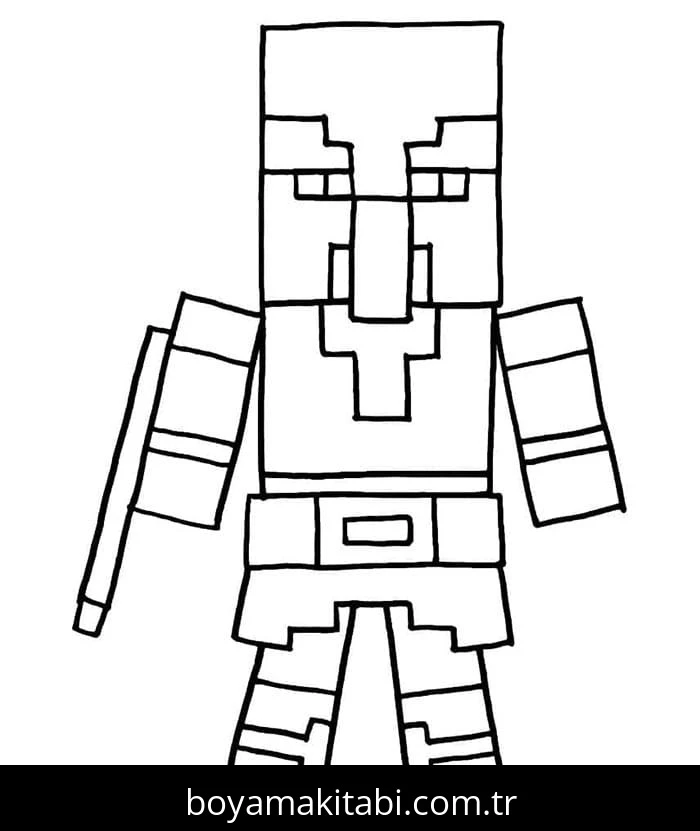 Minecraft boyama sayfası #276 – sabır ve özgüven kazandırır, yaratıcı sanat çalışması