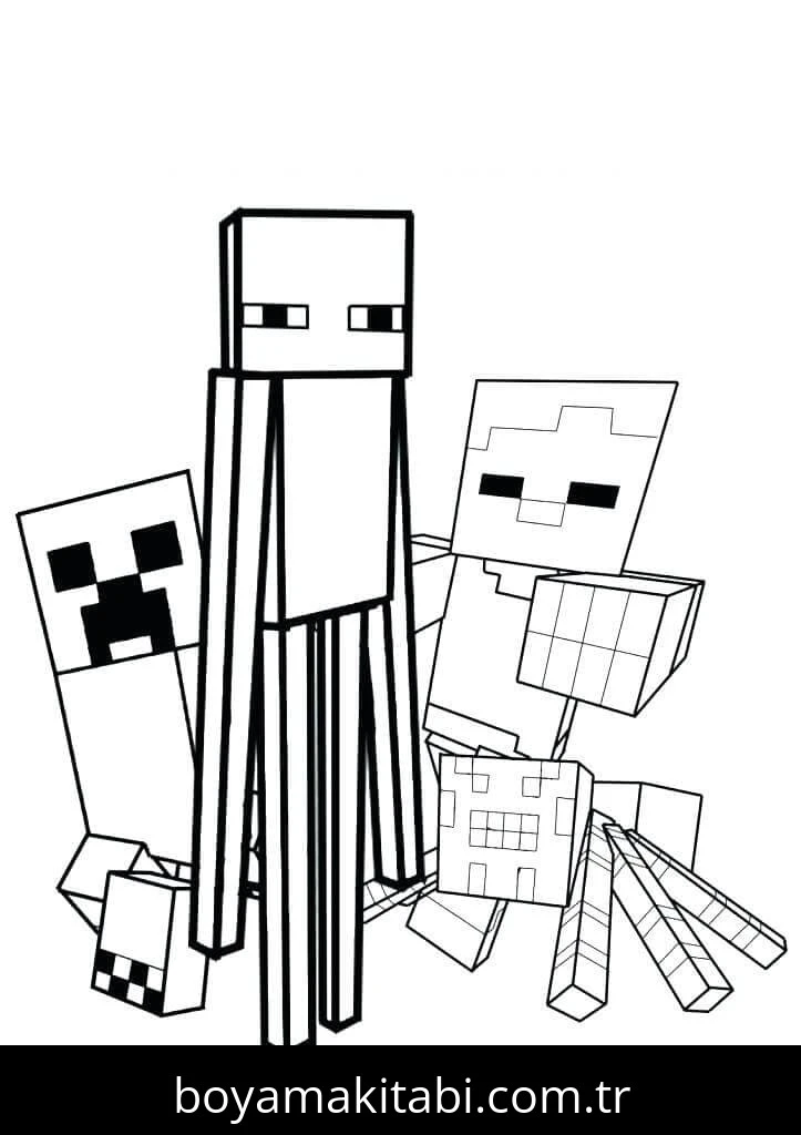 Minecraft boyama sayfası #296 – eğitici aktivite, yaratıcılık