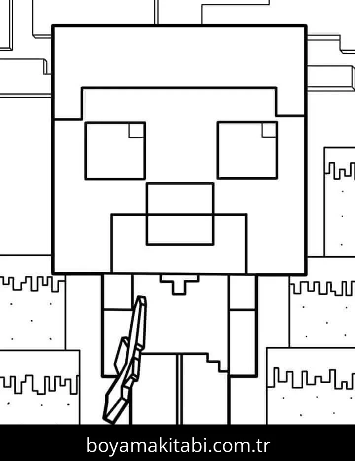 Minecraft boyama sayfası #297 – el becerilerini geliştirir, boyama çalışması