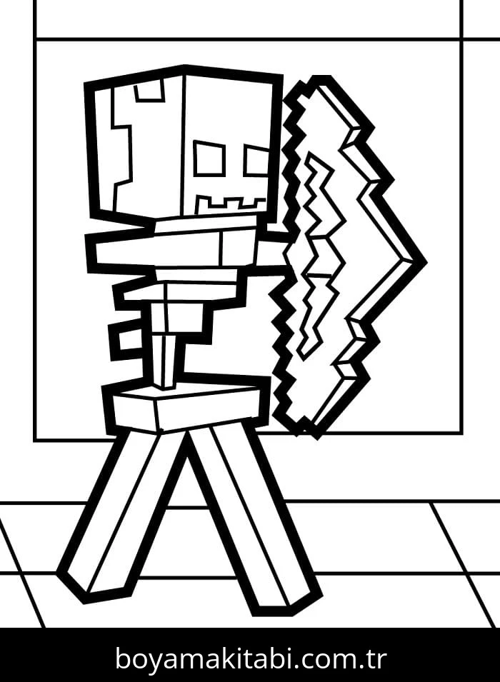 Minecraft boyama sayfası #323 – yaratıcı sanat çalışması, eğlenceli etkinlik