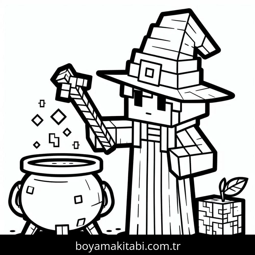 Minecraft boyama sayfası #324 – çocuklarla kaliteli zaman, yaratıcılığı geliştirir