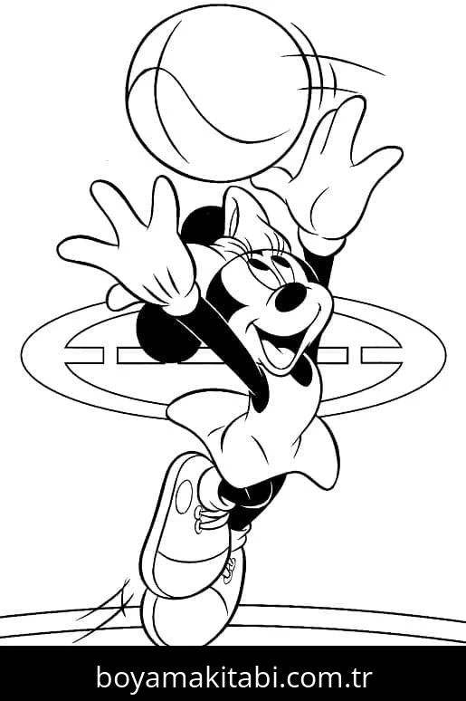 Minnie Mouse boyama sayfası #109 – yaratıcılığı geliştirir, keyifli zaman