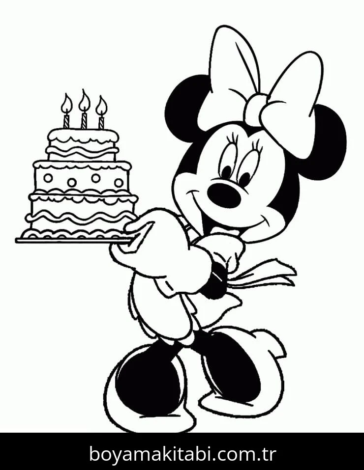 Minnie Mouse boyama sayfası #114 – eğitici aktivite, yaratıcılık