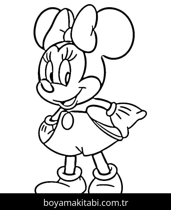Minnie Mouse boyama sayfası #128 – doğum günü partisi aktivitesi, ekran süresine alternatif