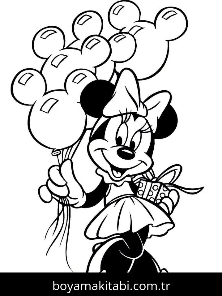 Minnie Mouse boyama sayfası #132 – hayal gücünü besler, tamamen ücretsiz