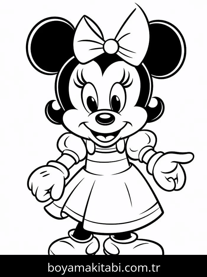 Minnie Mouse boyama sayfası #145 – çocuklar için, çizgi film temalı