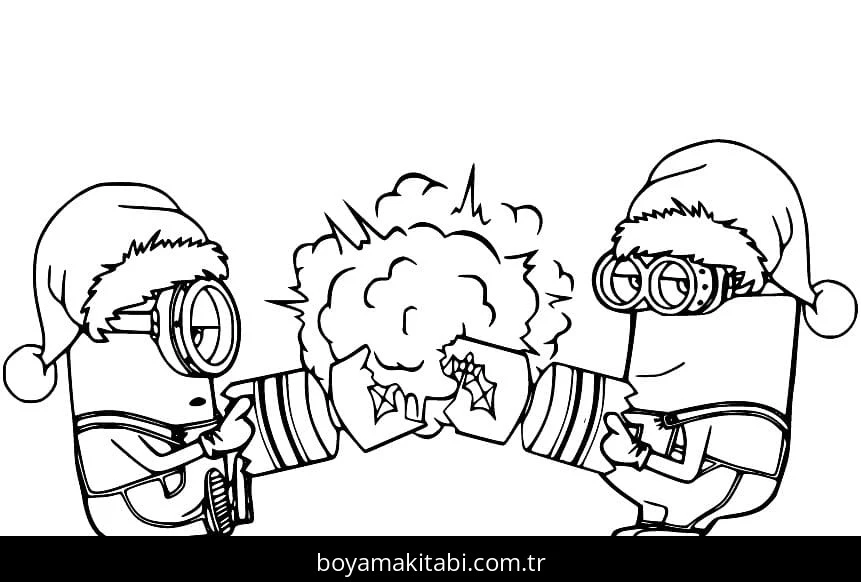 Minyonlar boyama sayfası #122 – anaokulu etkinliği, motor becerileri destekler