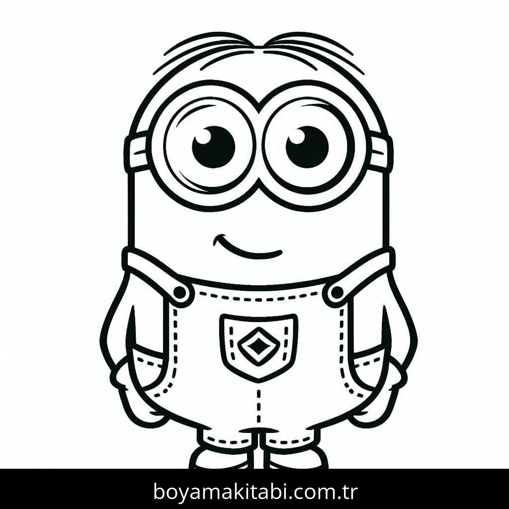 Minyonlar boyama sayfası #138 – günlük etkinlik önerisi, kolay boyama