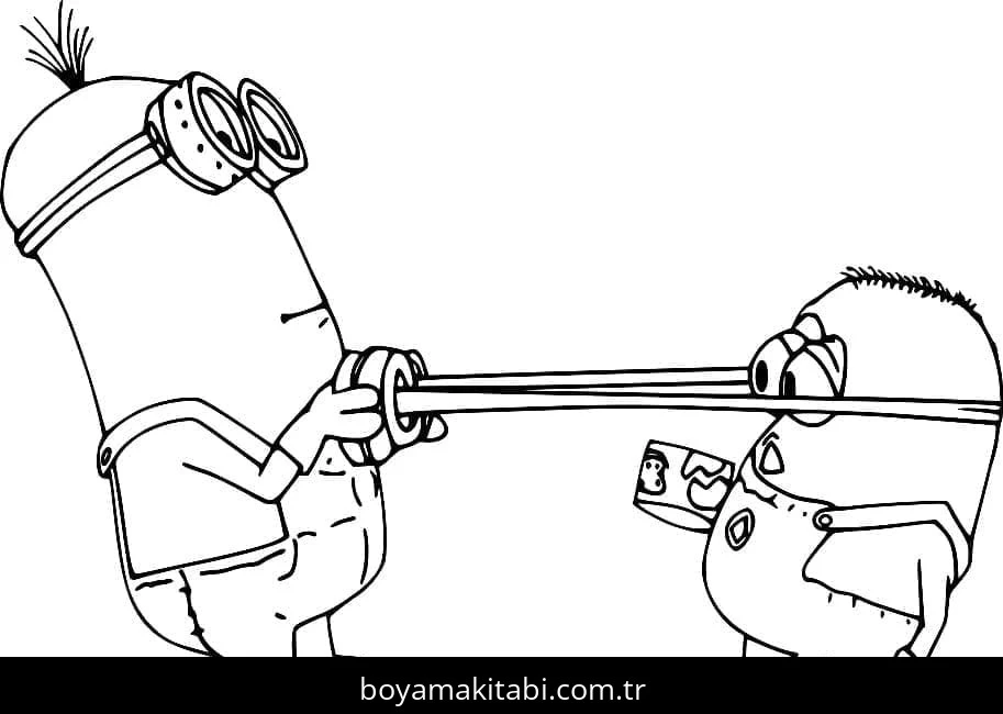 Minyonlar boyama sayfası #147 – yaratıcılığı geliştirir, keyifli zaman