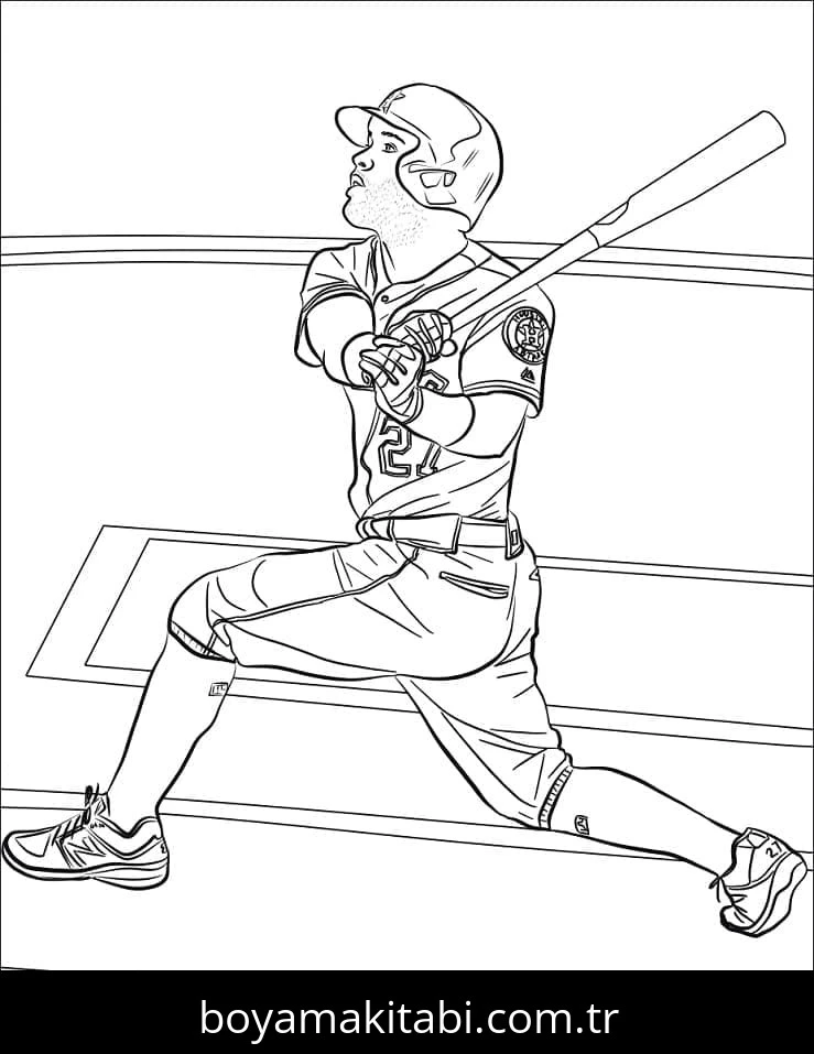MLB boyama sayfası – eğlenceli etkinlik, el becerilerini geliştirir