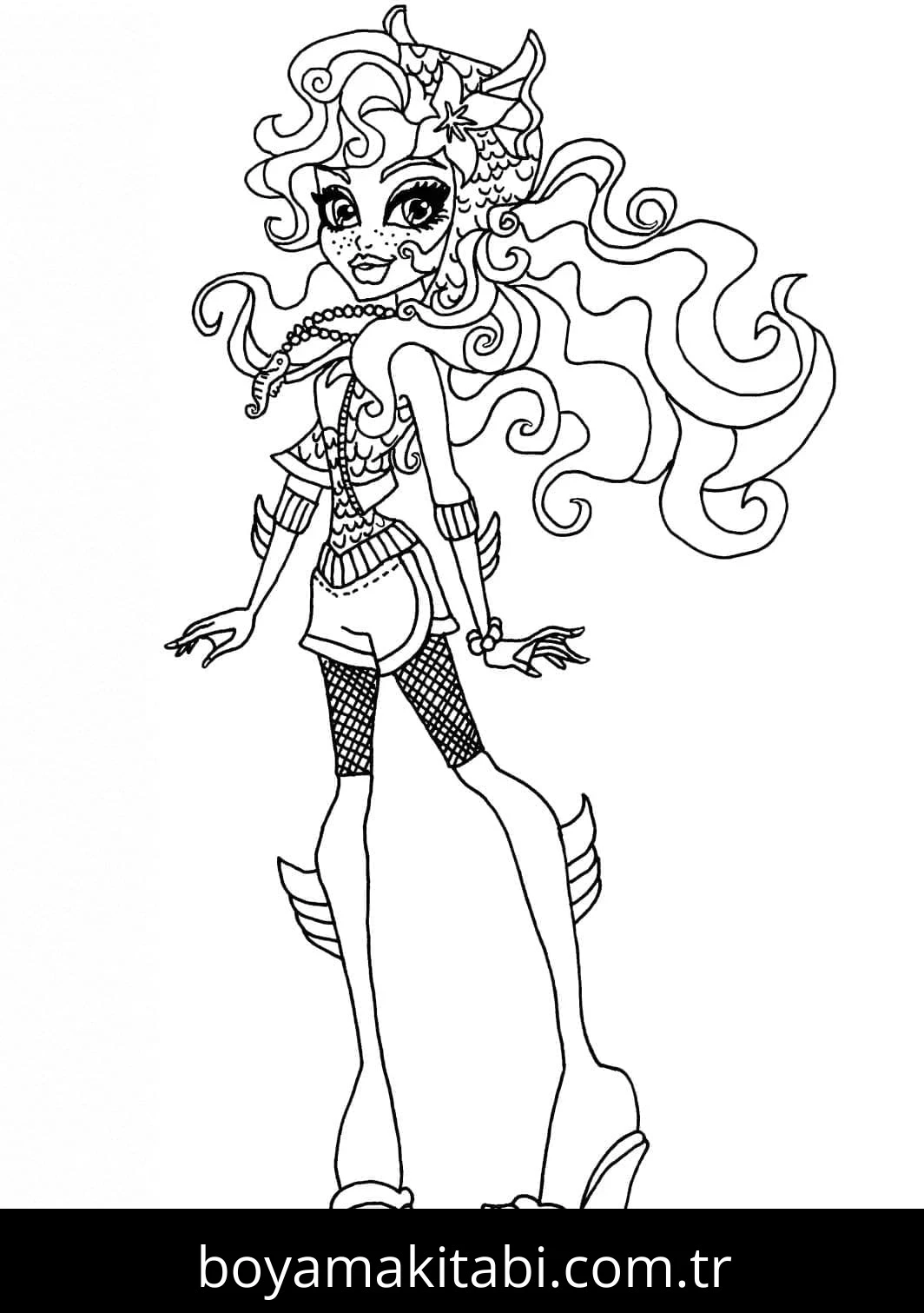 Monster High (Canavar High) boyama sayfası – yaratıcılık, eğlenceli etkinlik