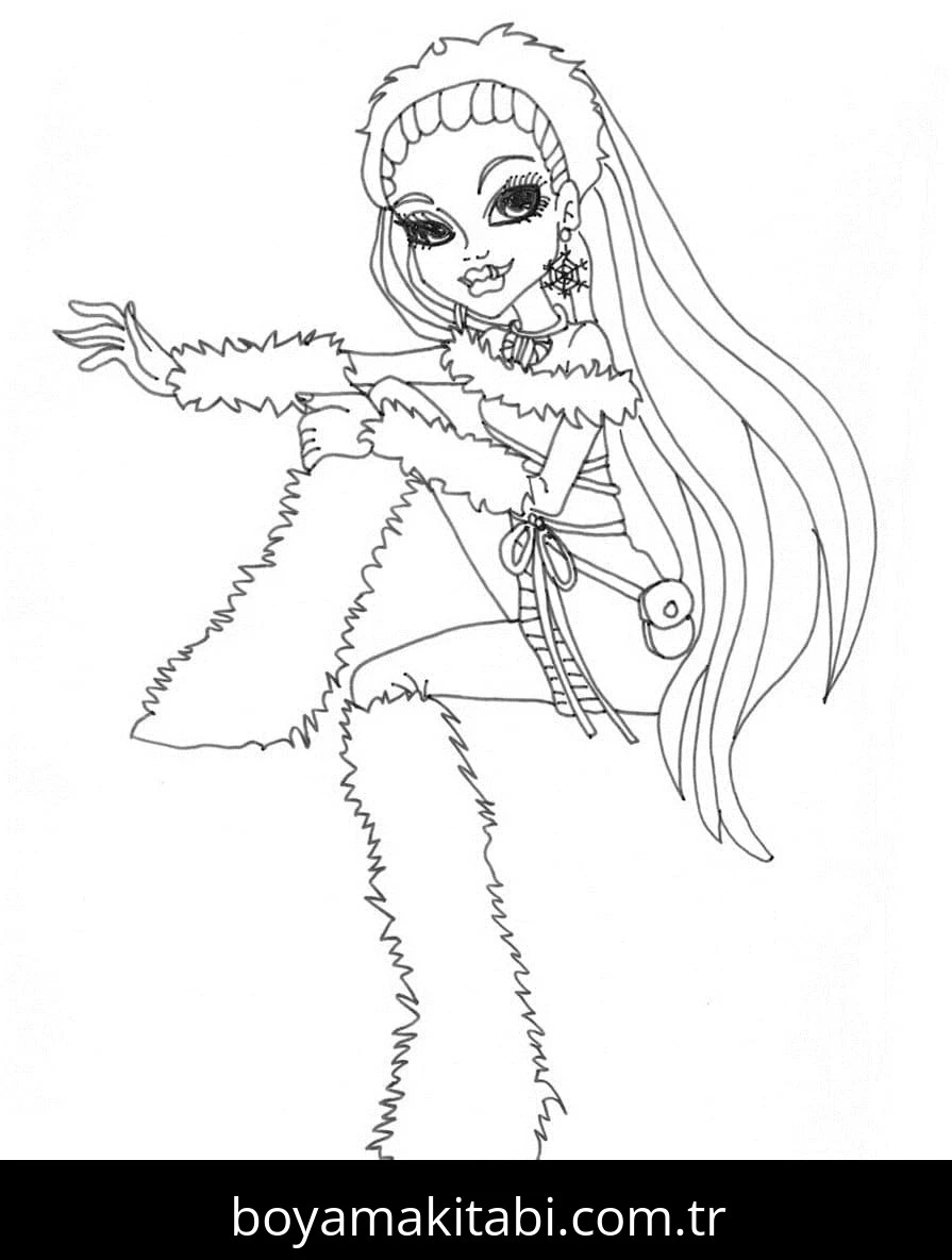 Monster High (Canavar High) boyama sayfası – el becerilerini geliştirir, boyama çalışması