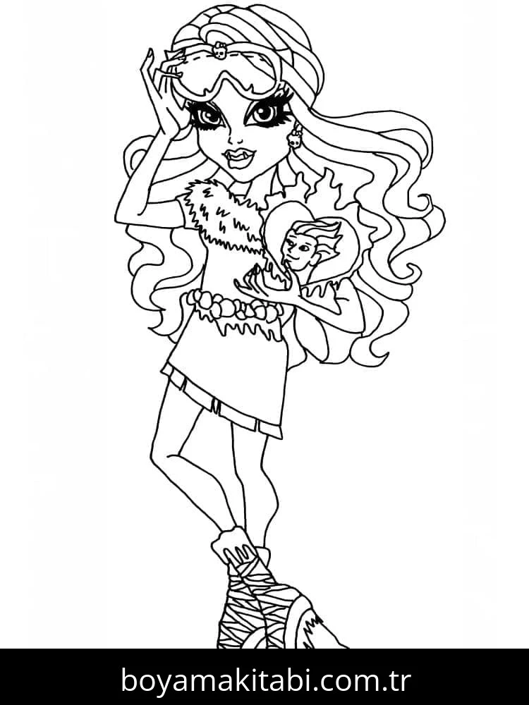 Monster High (Canavar High) boyama sayfası – evde etkinlik, ücretsiz yazdır
