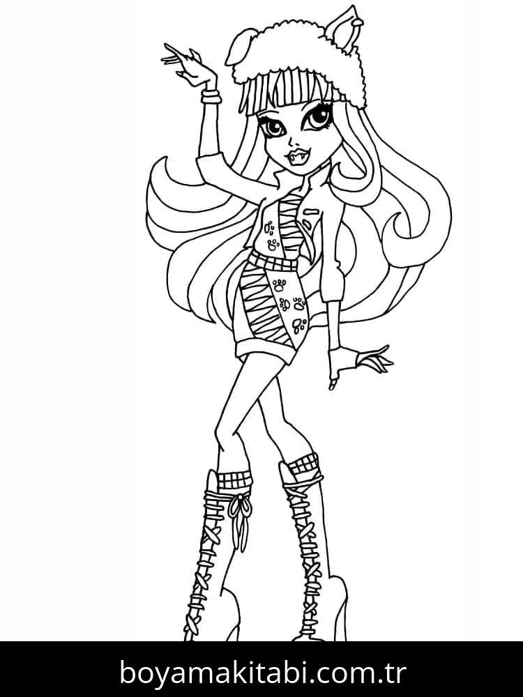 Monster High (Canavar High) boyama sayfası – ücretsiz yazdır, boyama etkinliği