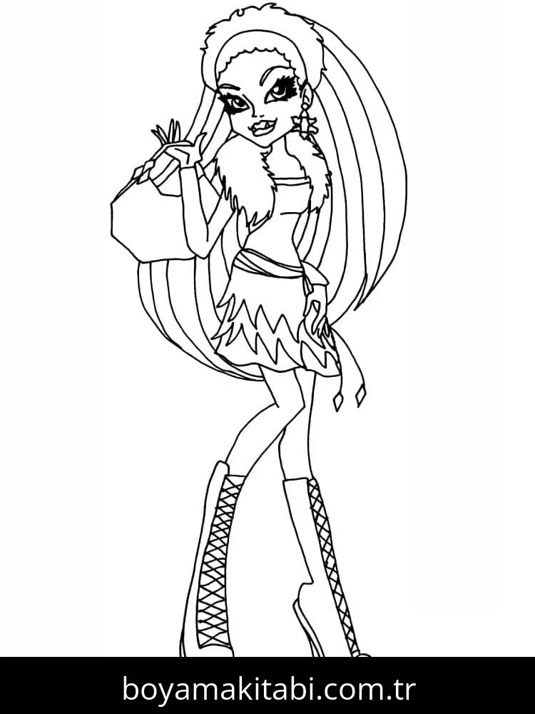 Monster High (Canavar High) boyama sayfası – keyifli zaman, renkli çizimler