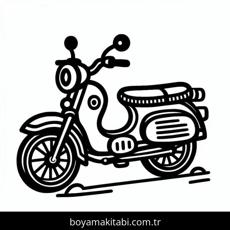 Motosiklet boyama sayfası #183 – eğlenceli öğrenme deneyimi, okul öncesi