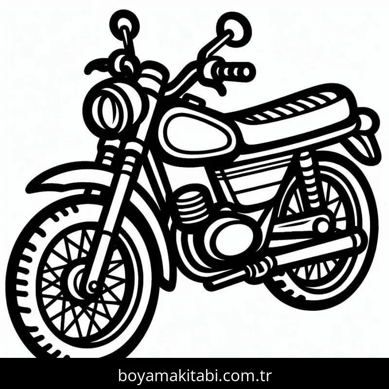 Motosiklet boyama sayfası #191 – boyama etkinliği, çocuk aktivitesi