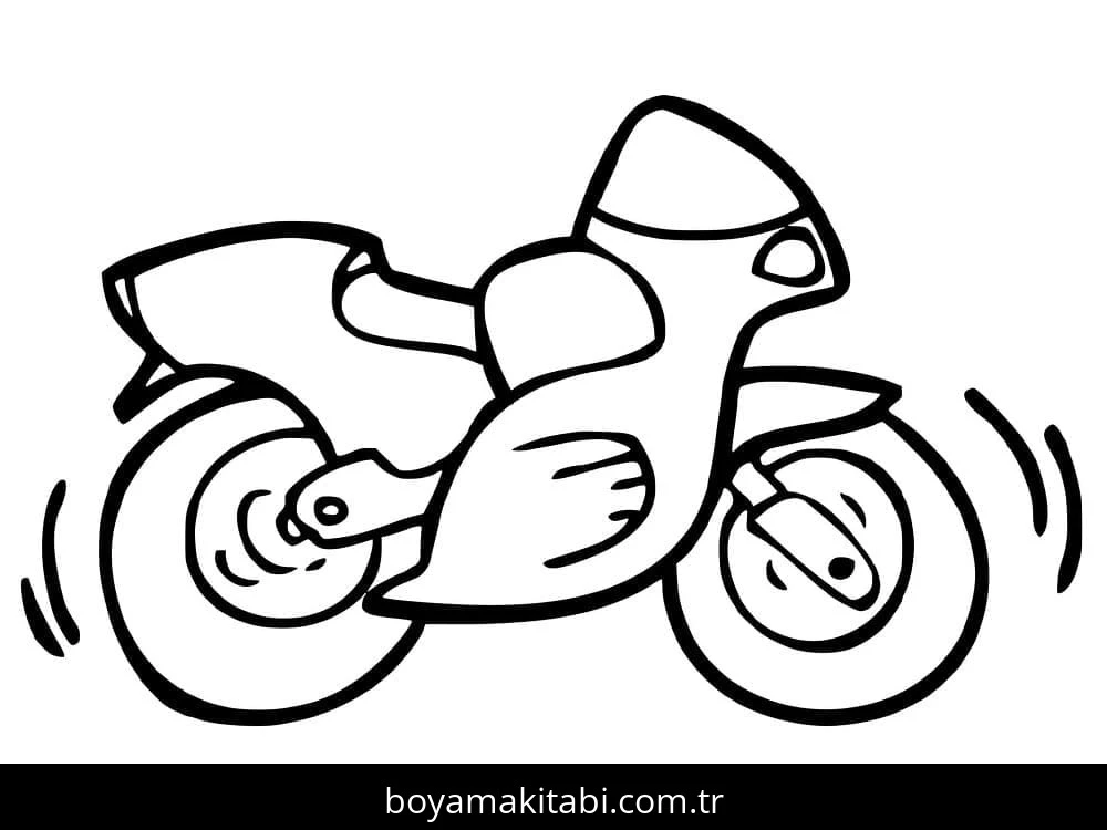 Motosiklet boyama sayfası #199 – sanatsal çalışma, aile ile vakit geçirme