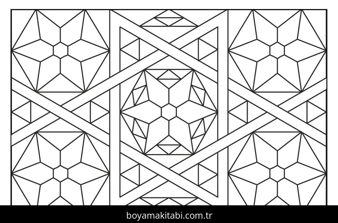 Mozaik boyama sayfası – çocuk aktivitesi, PDF indir