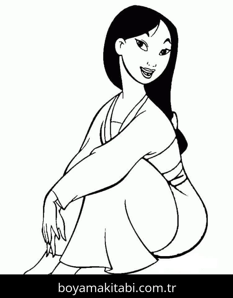 Mulan boyama sayfası #44 – eğitici aktivite, yaratıcılık