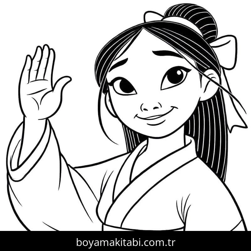 Mulan boyama sayfası #47 – evde etkinlik, anaokulu etkinliği