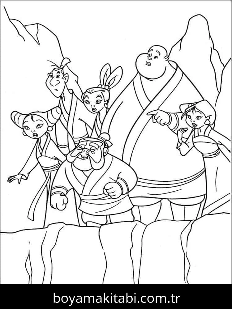 Mulan boyama sayfası – eğitici aktivite, yaratıcılık