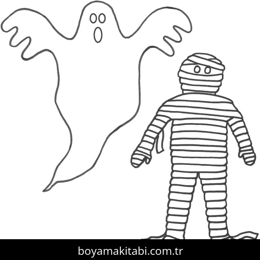 Mumya boyama sayfası #12 – yaratıcılık, doğum günü partisi aktivitesi