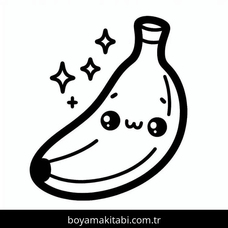 Muz boyama sayfası – yaratıcılığı geliştirir, keyifli zaman