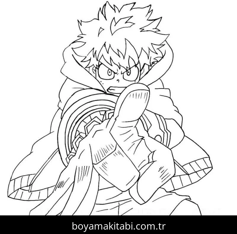 My Hero Academia boyama sayfası #140 – çocuk aktivitesi, ilkokul öğrencileri için