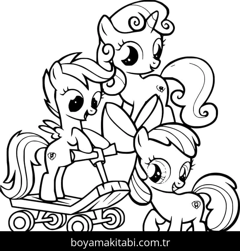 My Little Pony boyama sayfası – yaratıcılık, eğlenceli etkinlik