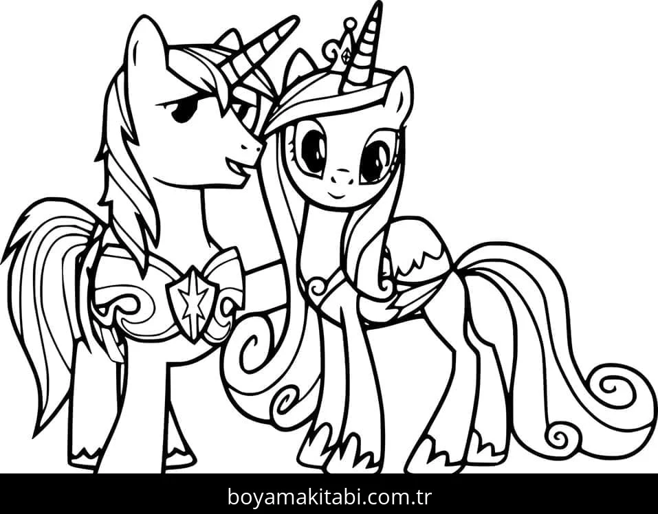 My Little Pony boyama sayfası – kolay boyama, eğitici aktivite