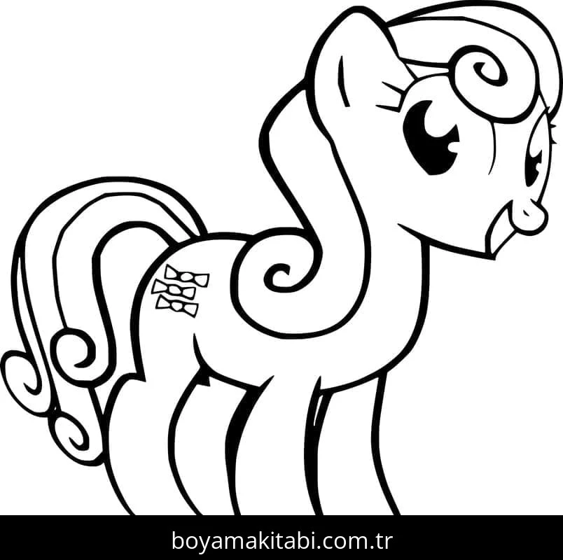 My Little Pony boyama sayfası – keyifli zaman, renkli çizimler