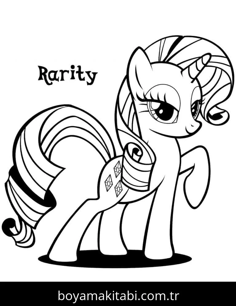 My Little Pony boyama sayfası – sanatsal çalışma, çocuklar için