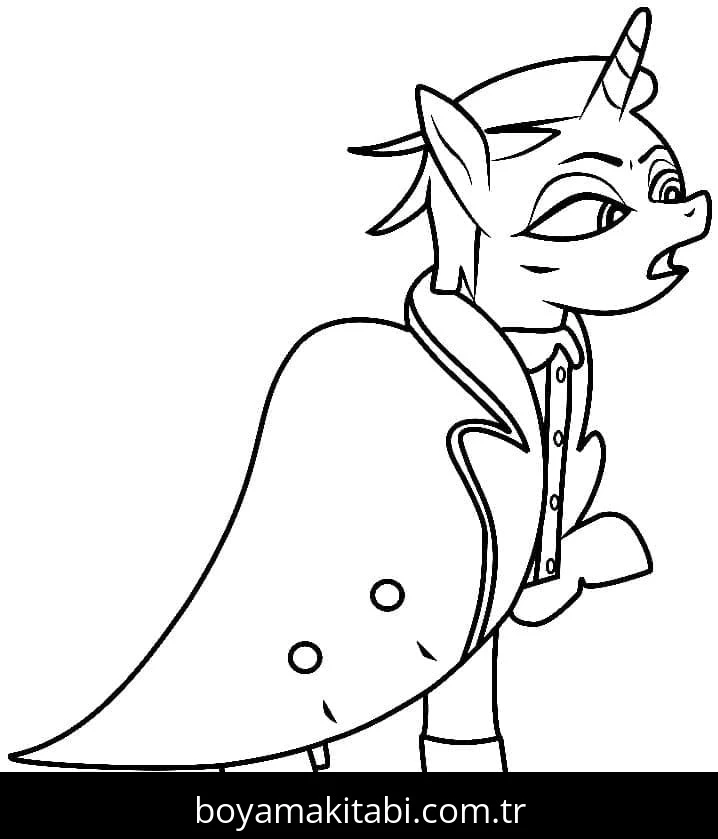My Little Pony boyama sayfası – basit çizim, kolay boyama