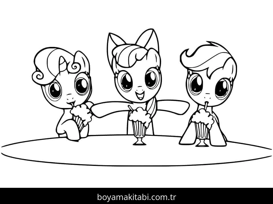 My Little Pony boyama sayfası – eğitici aktivite, yaratıcılık
