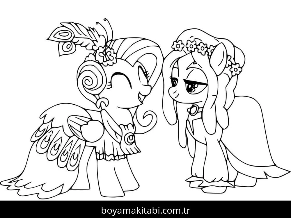 My Little Pony boyama sayfası – çocuklar için, çizgi film temalı