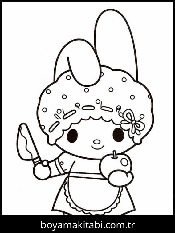 My Melody boyama sayfası – yaratıcılığı geliştirir, keyifli zaman